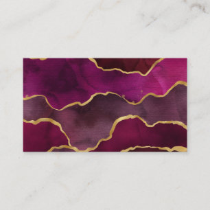 Burgundy Wine Red Abstrakt Watercolor Muster Visitenkarte