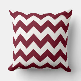 Burgundy Zig Zag Streifenkissen Kissen