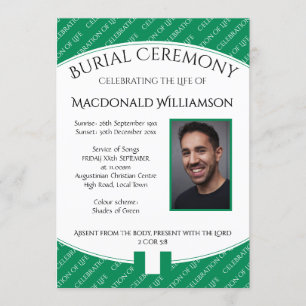 BURIAL CEREMONONY Beerdigung NIGERIA Foto Einladung