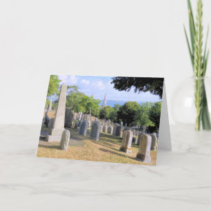 Burial Hill Plymouth, MA im August 2018 Feiertagskarte