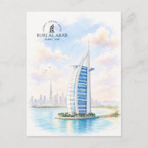Burj Al Arab, Ikonisches Luxushotel, Dubai Reise Postkarte