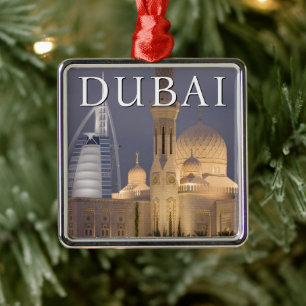 Burj al Arab Moschee am Abend Dubai Ornament Aus Metall