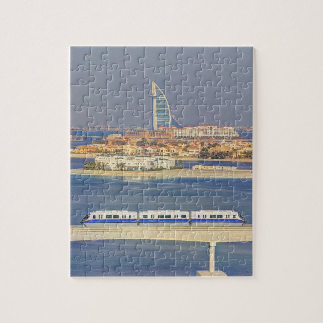 Burj Al Arab und Palm Jumeirah Monorail Puzzle (Vertikal)