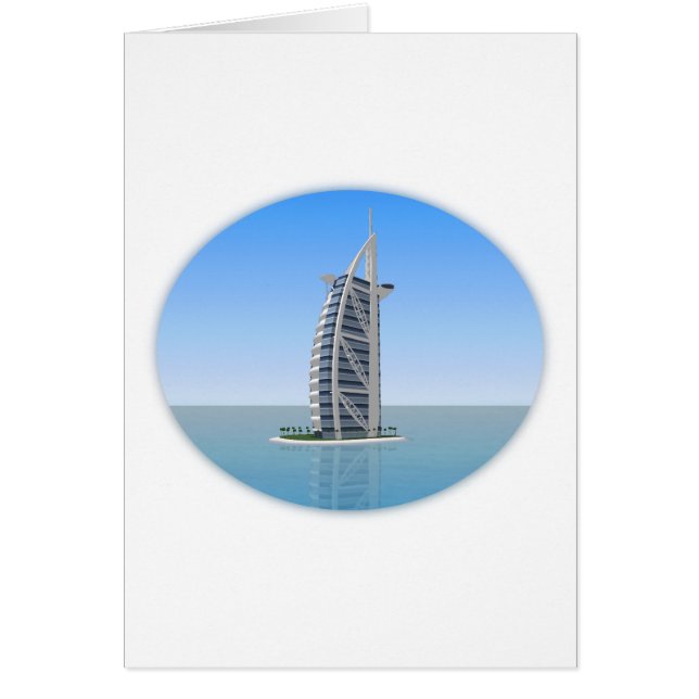 Burj Al-arabisches Hotel Dubai: Modell 3D: (Vorne)