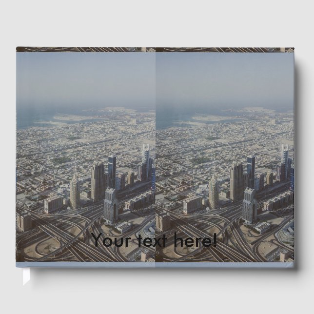 Burj Khalifa Ansicht, Dubai Gästebuch (Vorderseite)