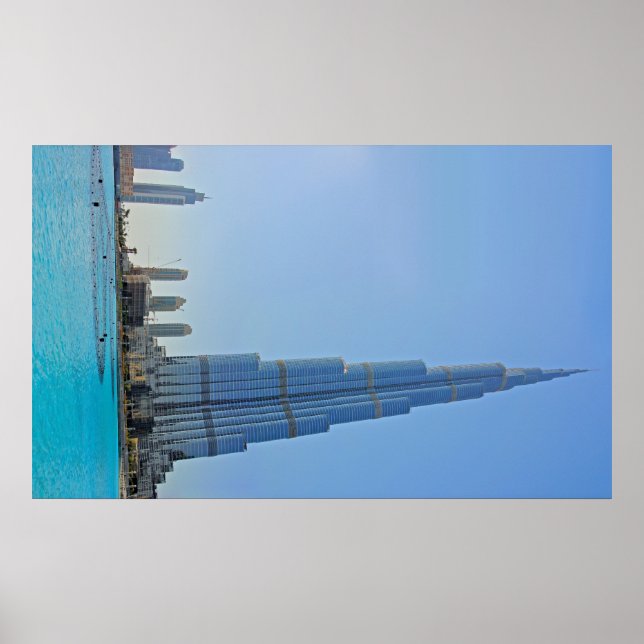 Burj Khalifa & Dubai Fountain Foto Poster (Vorne)