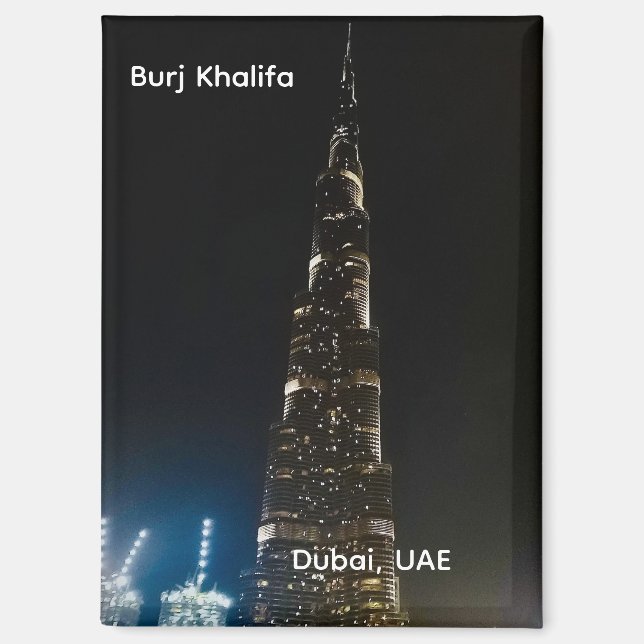Burj Khalifa Dubai UAE  Magnet (Vorderseite)