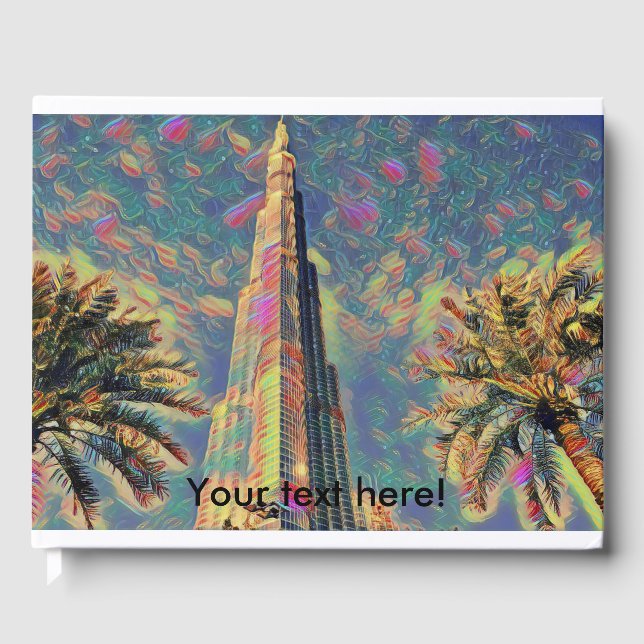 Burj Khalifa Gemälde Gästebuch (Vorderseite)