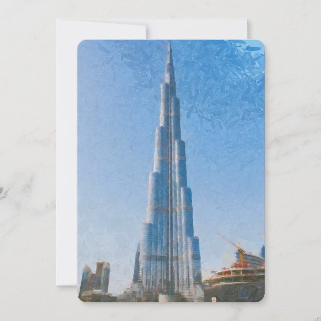 Burj Khalifa, Gemälde in Dubai (Vorderseite)