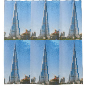 Burj Khalifa, Gemälde in Dubai Duschvorhang