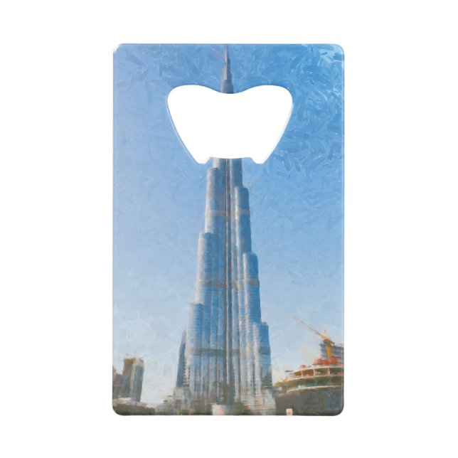 Burj Khalifa, Gemälde in Dubai Geldbeutel Flaschenöffner (Vorderseite)