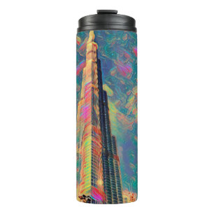 Burj Khalifa Gemälde Thermosbecher