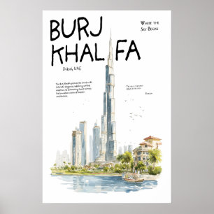 Burj-Khalifa-Poster Dubai Vereinigte Arabische Em Poster