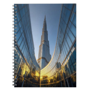 Burj Khalifa Reflections Notebook - Dubai Skyline Notizblock