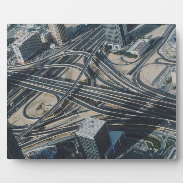 Burj Khalifa Straßenansicht, Dubai Fotoplatte (Vorderseite)