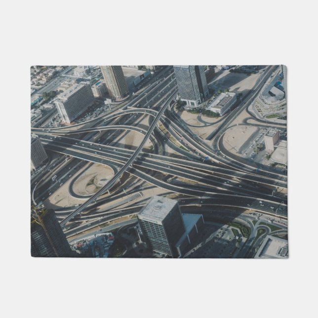 Burj Khalifa Straßenansicht, Dubai Fußmatte (Vorderseite)