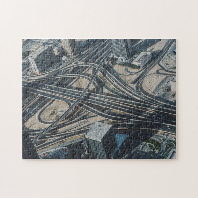 Burj Khalifa Straßenansicht, Dubai Puzzle (Horizontal)