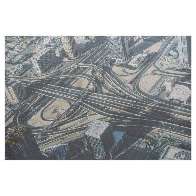 Burj Khalifa Straßenansicht, Dubai Stoff (Yard (91,4 cm))
