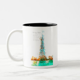 BurjKhalifa Aquarell Zweifarbige Tasse