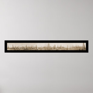 Burkburnett TX Oil Foto 1919 Poster