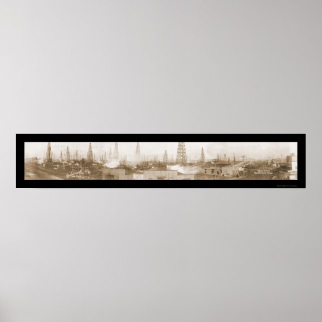 Burkburnett TX Oil Foto 1919 Poster (Vorne)