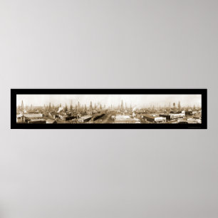 Burkburnett TX Öl-Foto 1919 Poster