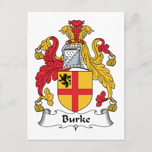 Burke Familienwappen Postkarte
