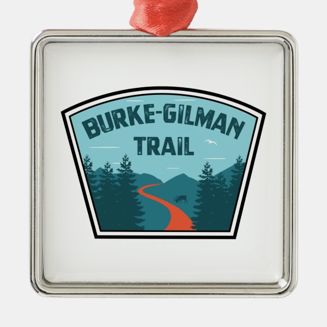 Burke-Gilman Trail Ornament Aus Metall (Vorne)