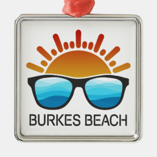Burkes Beach South Carolina Sonnenbrillen Ornament Aus Metall