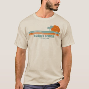 Burkes Beach South Carolina Sun Palm Trees T-Shirt