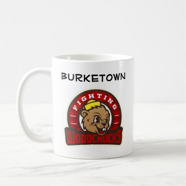 Burketown kämpfende Waldmurmeltiere Kaffeetasse (Links)