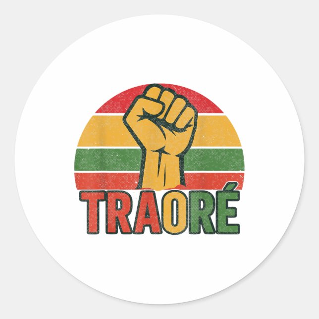 Burkina Faso - Bravo Kapitän Ibrahim Traoré _ Thom Runder Aufkleber (Vorderseite)