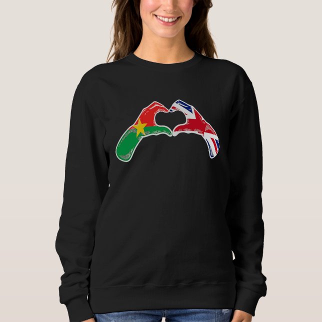 Burkina Faso British Flag  Burkinabe British UK He Sweatshirt (Vorderseite)