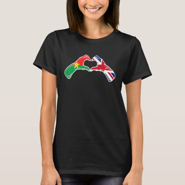 Burkina Faso British Flag  Burkinabe British UK He T-Shirt (Vorderseite)