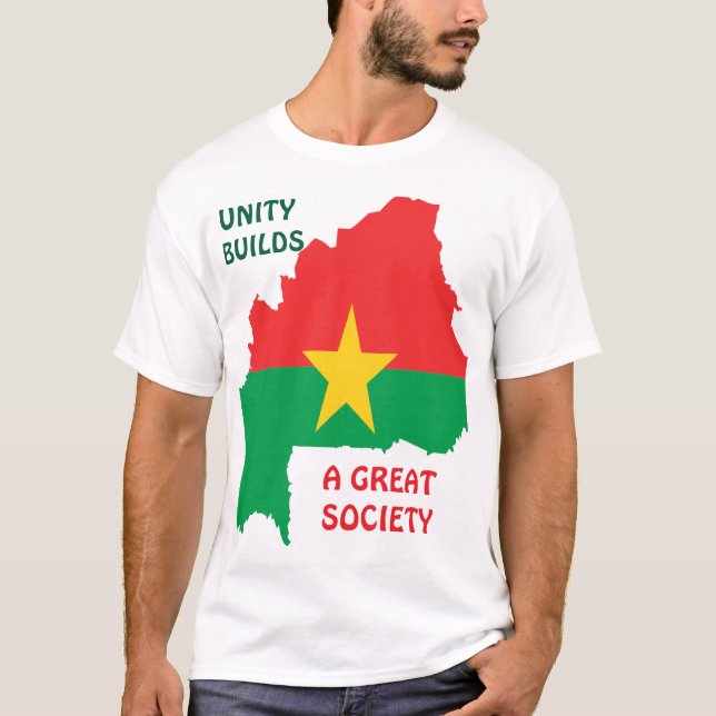 BURKINA FASO, EINHEIT BAUT EINE GROSSE GESELLSCHAF T-Shirt (Vorderseite)