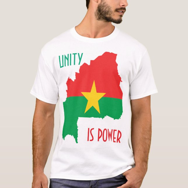 BURKINA FASO, EINHEIT IST POWER T-Shirt (Vorderseite)