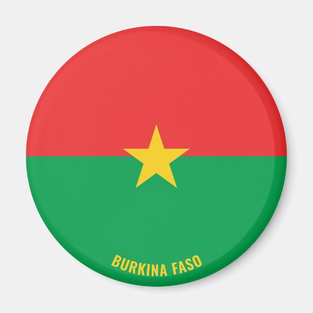 Burkina Faso Flag Charming Patriotic Magnet (Vorne)