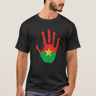 Burkina Faso Flag Hand Proudly Burkiner T-Shirt