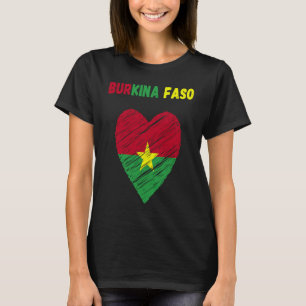 Burkina Faso Flag Holiday Burkina Faso Herz Burki T-Shirt
