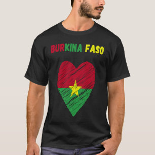Burkina Faso Flag Holiday Burkina Faso Herz Burki T-Shirt