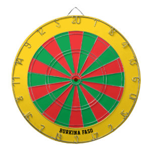 Burkina Faso Flag Patriot's Bullseye Dartscheibe