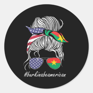 Burkina Faso Flag Runder Aufkleber
