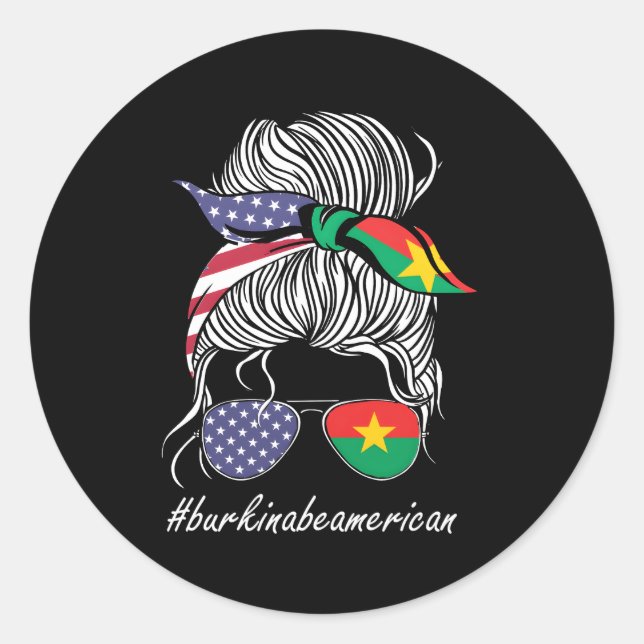 Burkina Faso Flag Runder Aufkleber (Vorderseite)