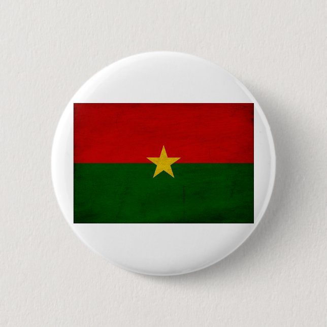 Burkina Faso Flagge Button (Vorderseite)