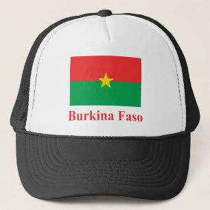 Burkina Faso Flagge mit Namen Truckerkappe