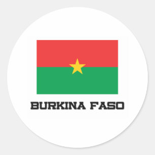 Burkina Faso Flagge Runder Aufkleber
