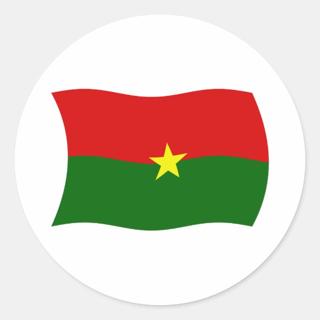 Burkina Faso Flaggenaufkleber Runder Aufkleber (Vorderseite)