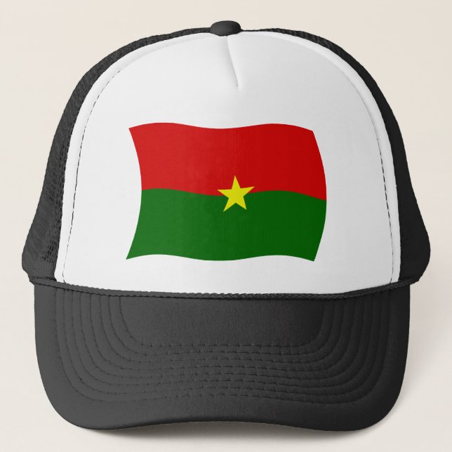 Burkina Faso Flaggenhut Truckerkappe (Vorderseite)