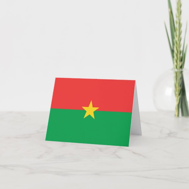 Burkina Faso Flaggennotecard Karte (Vorderseite)