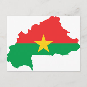 Burkina Faso Flaggenplan BF Postkarte